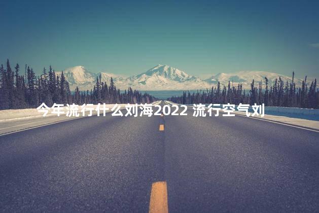 今年流行什么刘海2022 流行空气刘海吗